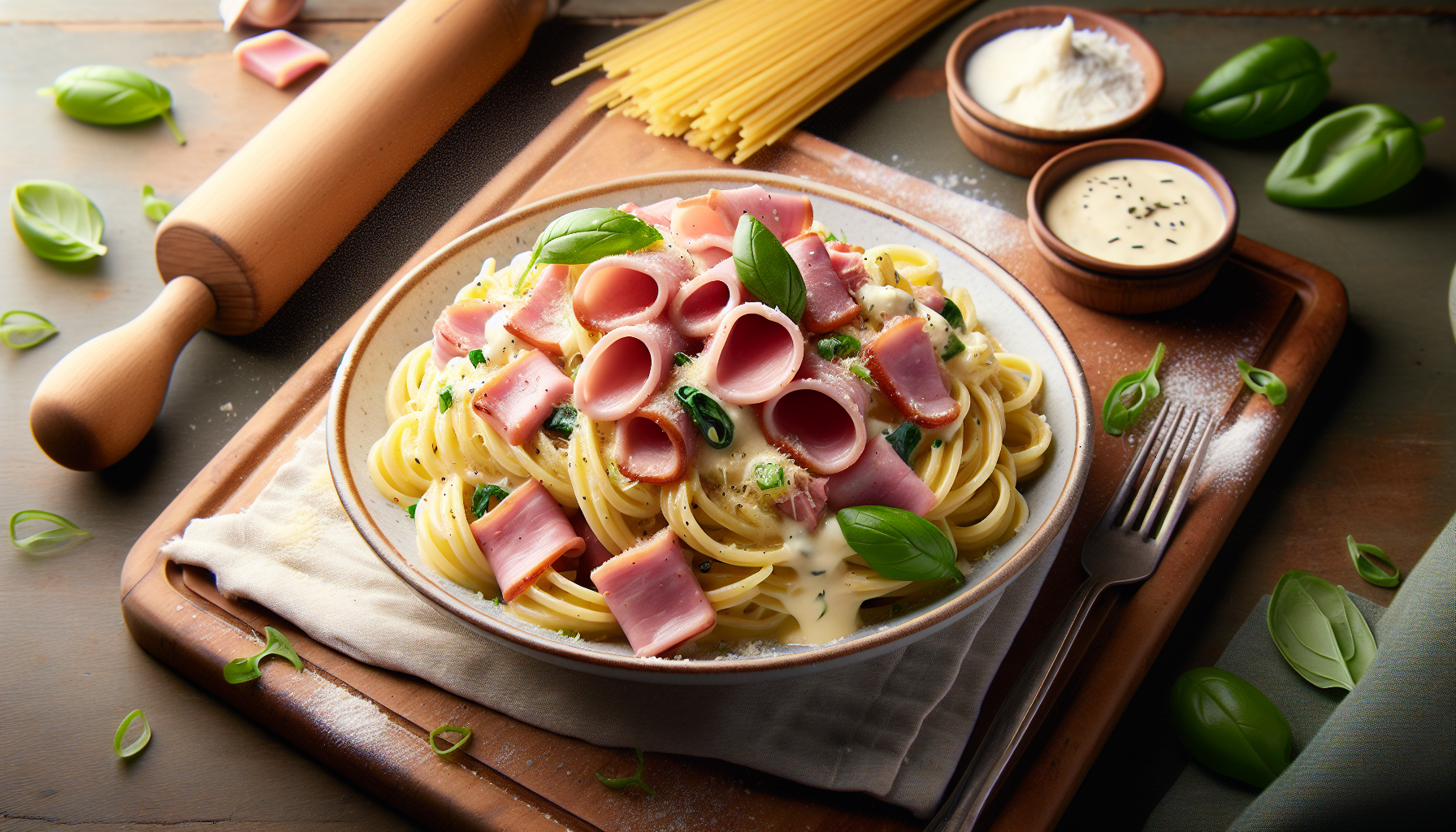 pasta panna e prosciutto